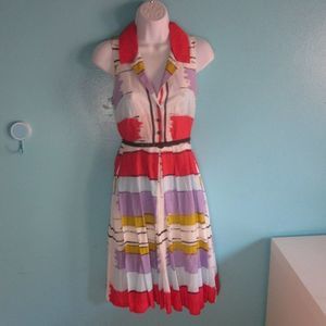 Floreat Anthropologie Chromatic Canvas Shirtdress 2